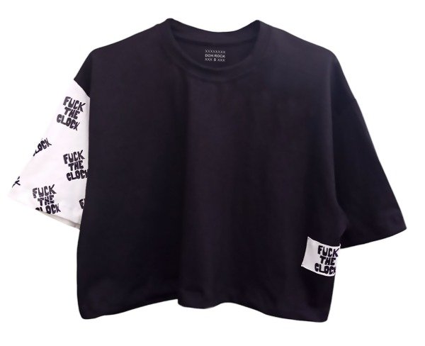 Producto - Básica Croptop FUCK THE CLOCK