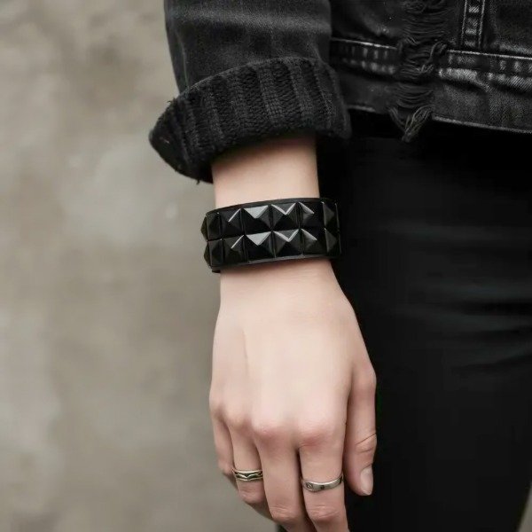 Producto - Pulsera Tachas Muñequera Black - 0