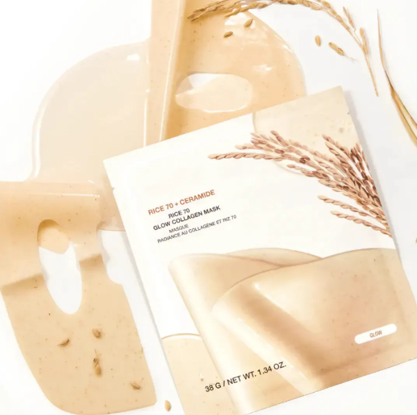 Producto - Mascarilla Facial Rice 70 Ceramide Glow Collagen Caja x4 uni