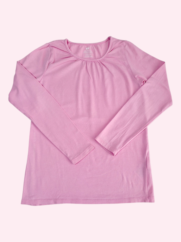 Producto - Remera manga larga rosa clarito HYM 8/10 años