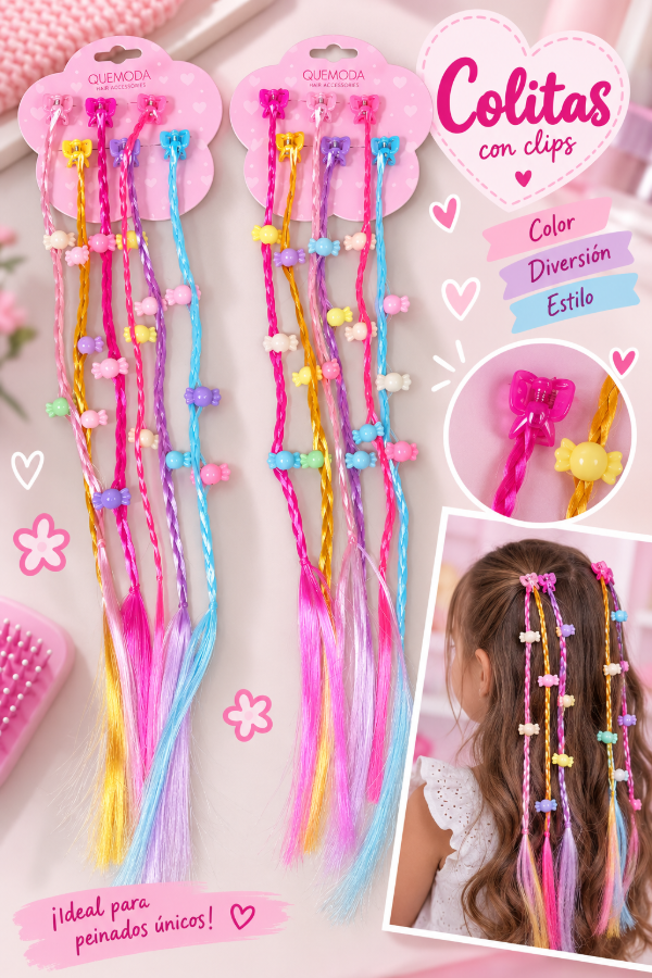 Producto - Brochecitos con pelos de colores carton de 6 Brochecitos