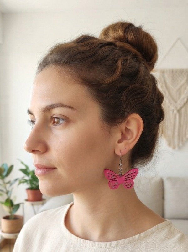 Producto - Aros Mariposa Pontiac / Fucsia Power