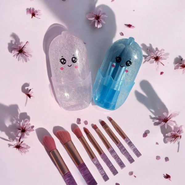 Producto - Set de 7 brochas con estuche con carita