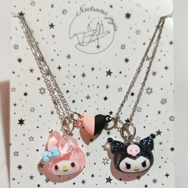 Producto - Collares para compartir kuromi y My Meloddy glitter