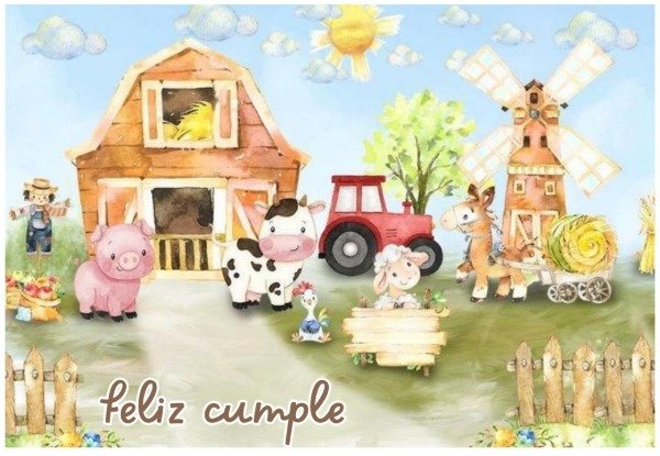 Producto - LAMINA ANIMALITOS GRANJA 1 RECTANGULAR