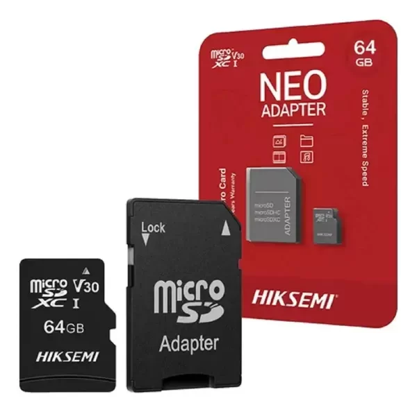 Producto - Memoria Micro Sd 64 Gb Hiksemi Con Adaptador Clase 10