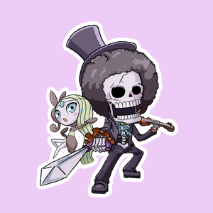 Producto - Stickers en Vinilo - One Piece - Brook Pokemon