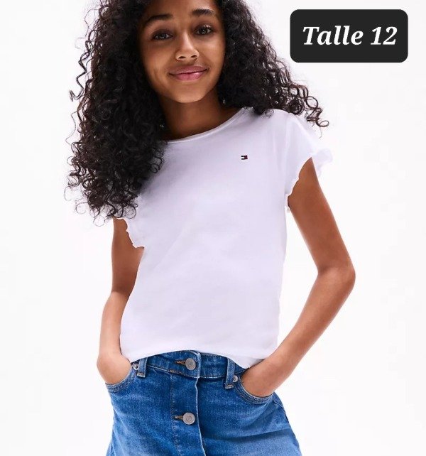 Producto - Remera manga cortaTommy Hilfiger talle 12 blanca