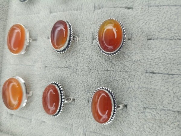 Producto - Anillo de Baño en Plata de piedra Cornalina - 2