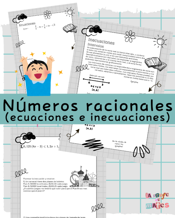 Producto - Números racionales - Ecuaciones e inecuaciones
