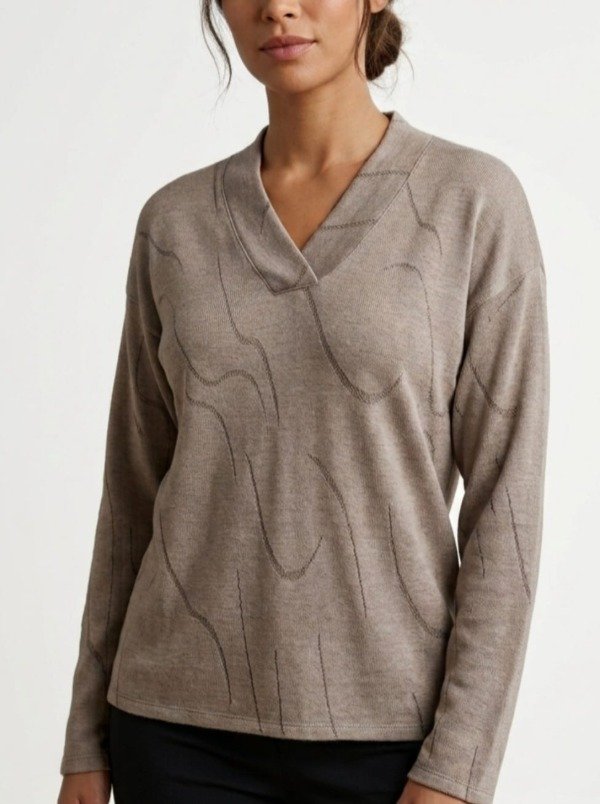 Producto - Sweater cuello V Ancho "Belluno" (Art. 6160)