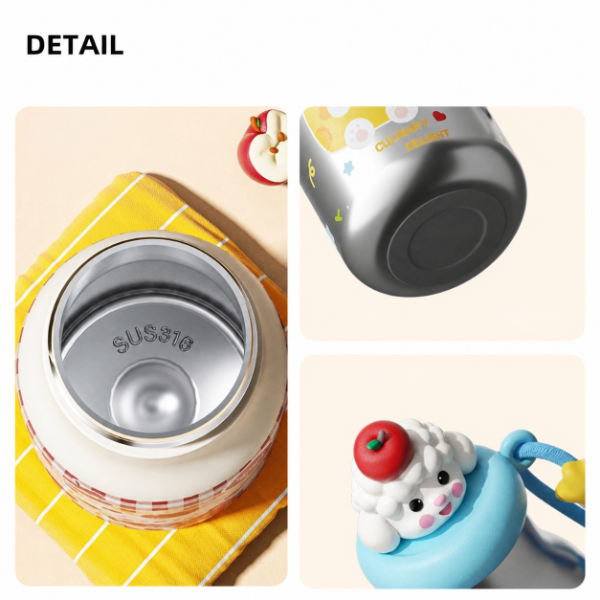 Producto - VASO DE ACERO INOX CON S. Y FILTRO + CORREA CUTE PETS - 500 XGB-01-NT - 4