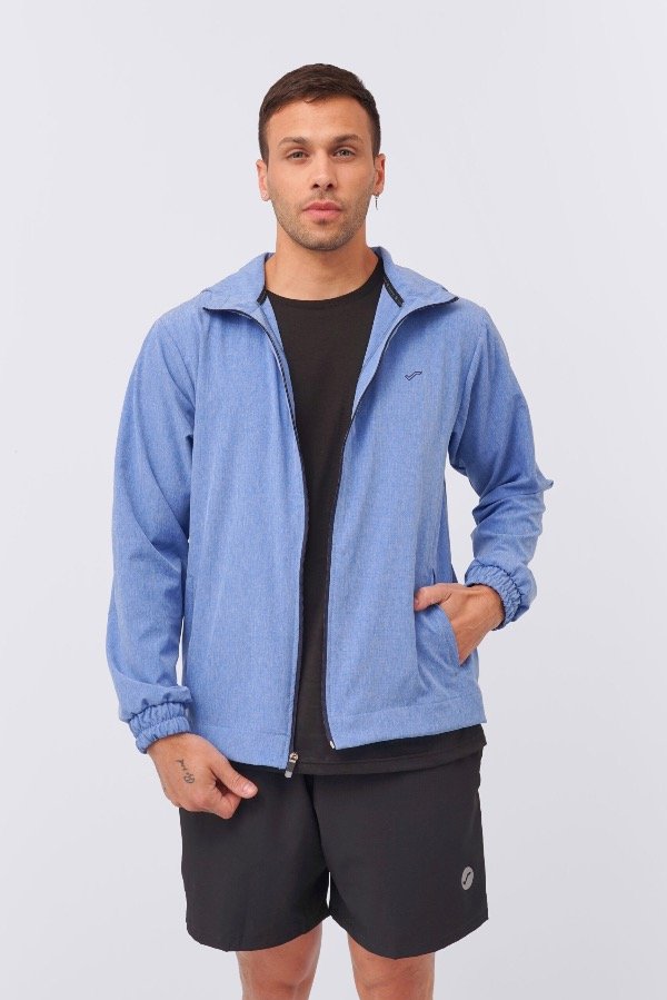 Producto - CAMPERA MEN CELESTE - NEGRA