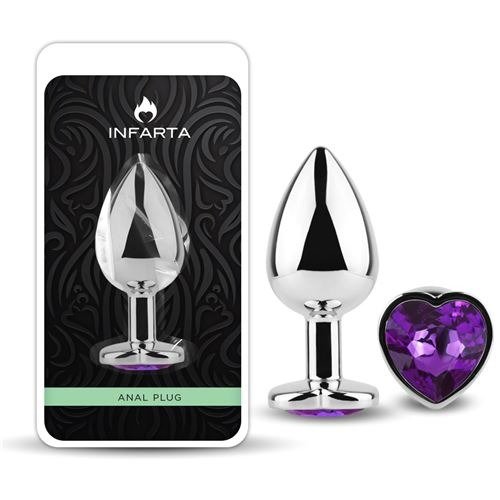 Producto - Plug Heart Love Metal Large Purpl - 1