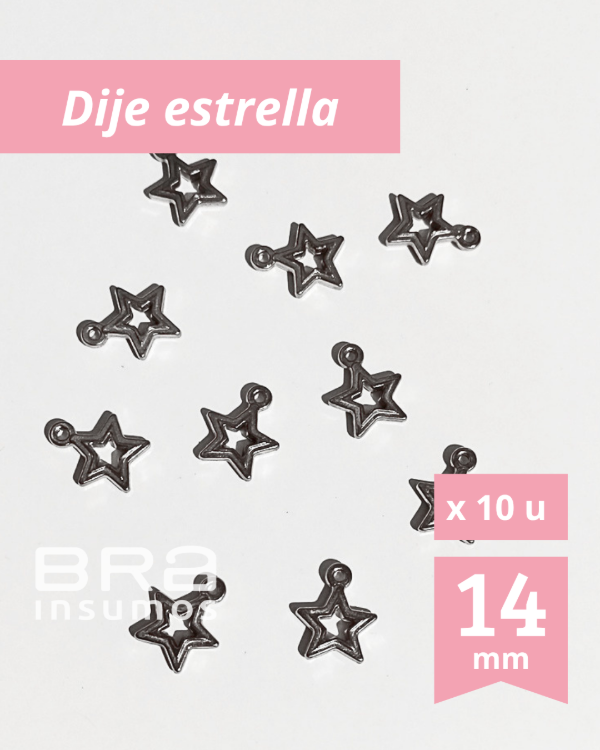 Producto - Dije Estrella de zamak (x 10 unidades)