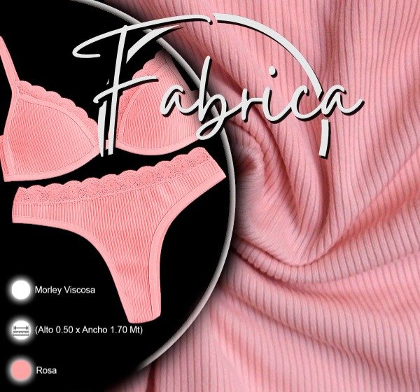 Producto - Morley Viscosa Rosa. Ancho: 1.70 mt. (por 1/2 metro)
