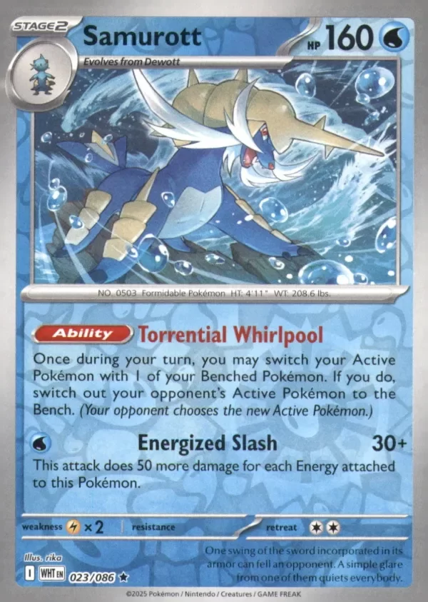 Producto - Samurott - 023/086 - White Flare - Reverse Holo