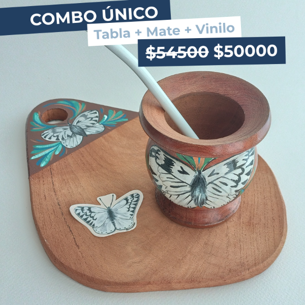 Producto - Combo Mate y tabla Mariposa Lechera