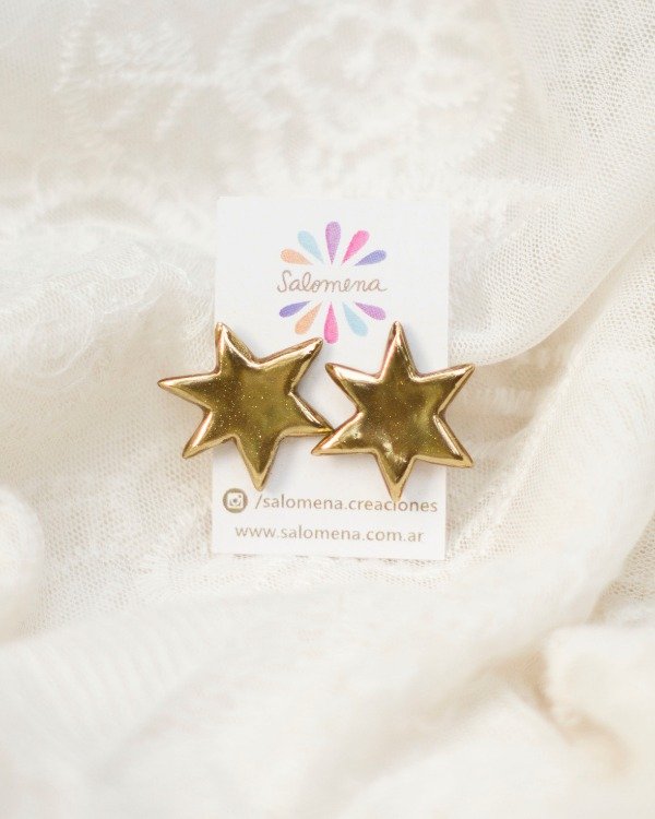 Producto - Aretes de estrellas doradas