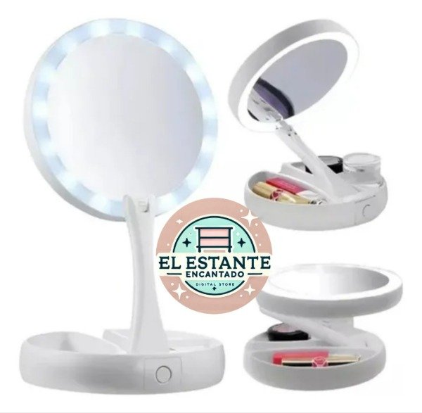 Producto - Espejo luz Led Doble con aumento x10 y x1