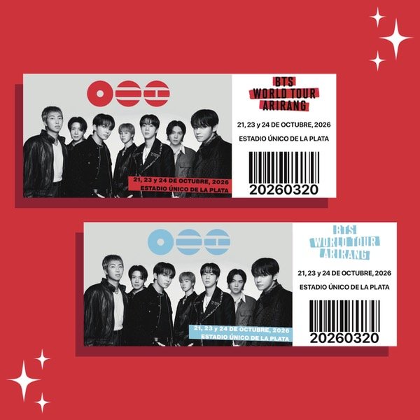 Producto - Entrada Recuerdo BTS ARIRANG Argentina 2026