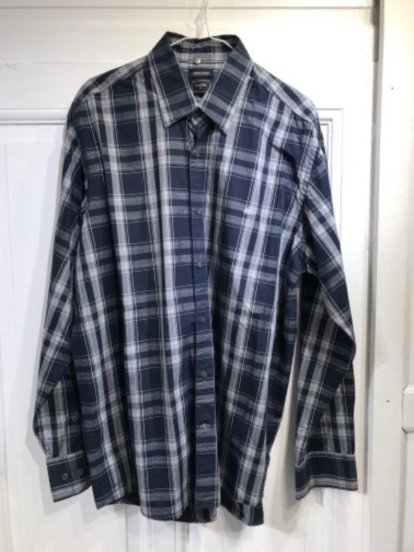 Producto - Camisa LACOSTE negra azulada cuadrille- Talle 42- PRECIO: 64x