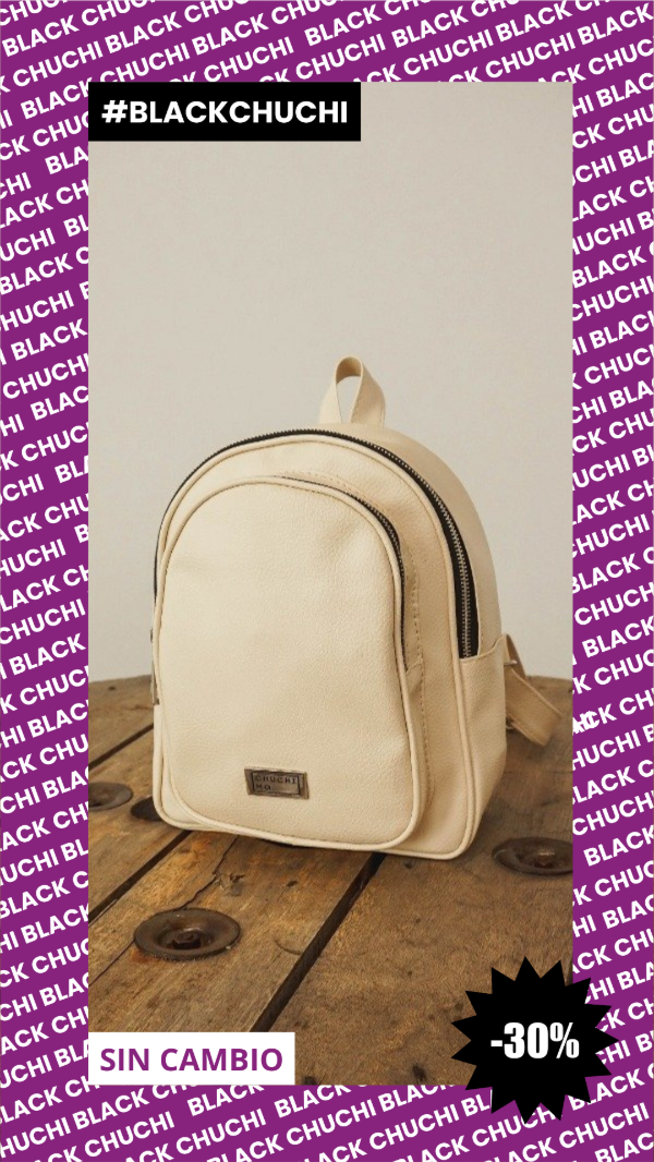 Producto - MOCHILA ZAIKO - HUESO (SIN CAMBIO)