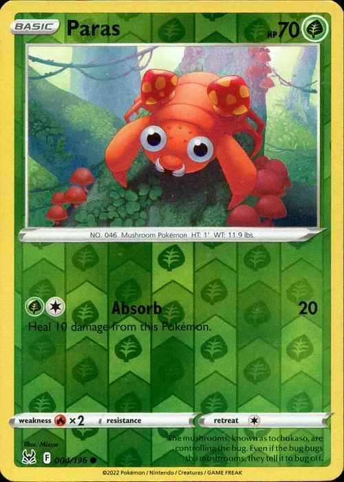 Producto - Paras - 004/196 - Lost Origin - Reverse Holo