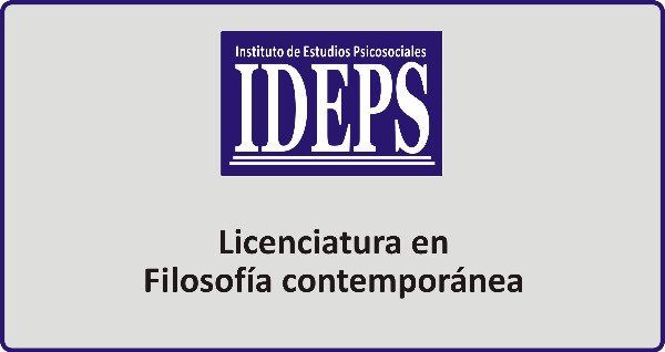 Producto - LICENCIATURA EN FILOSOFÍA CONTEMPORÁNEA a distancia