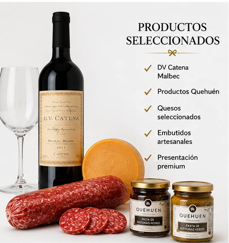 Producto - Caja de Regalo DV Catena Malbec Malbec + Copa de Cristal + Picada Gourmet - 2