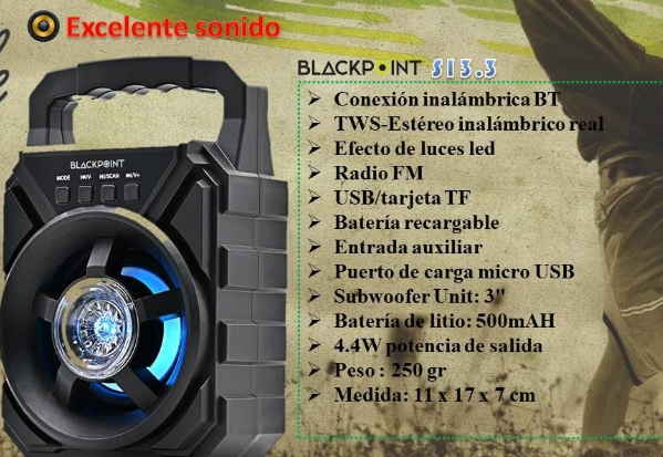 Producto - Parlante Blackpoint S13.3