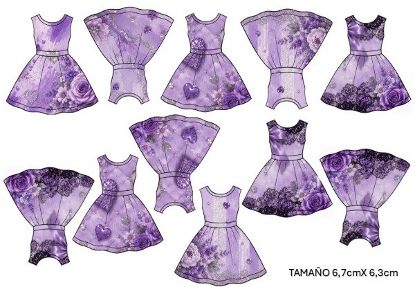 Producto - LAMINA COMESTIBLE VESTIDO LILA 1 - 1