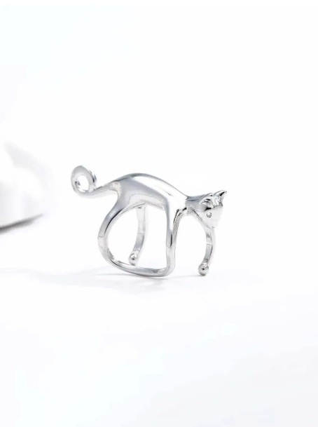 Producto - Arito Cuff con diseño de gatito.