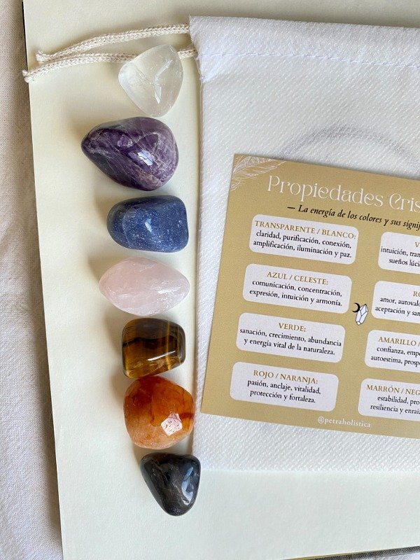 Producto - Kit Cristales "7 chakras" (siete cristales pulidos)