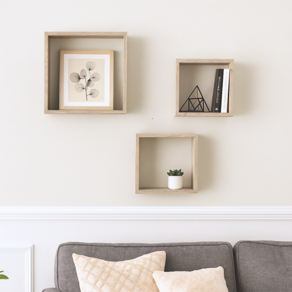 Producto - Set x3 Cubos Flotantes Madera