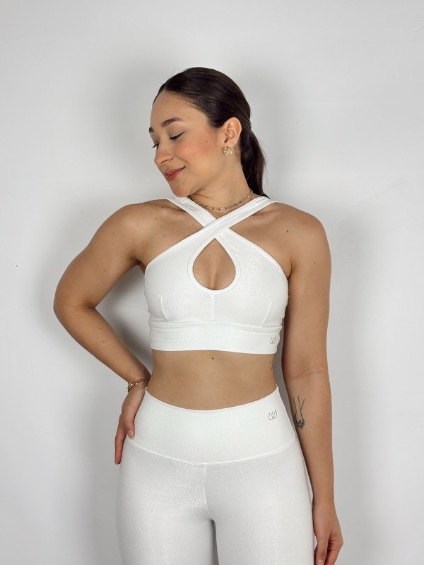Producto - Conjunto 3 en 1/ Legging y Top - Blanco