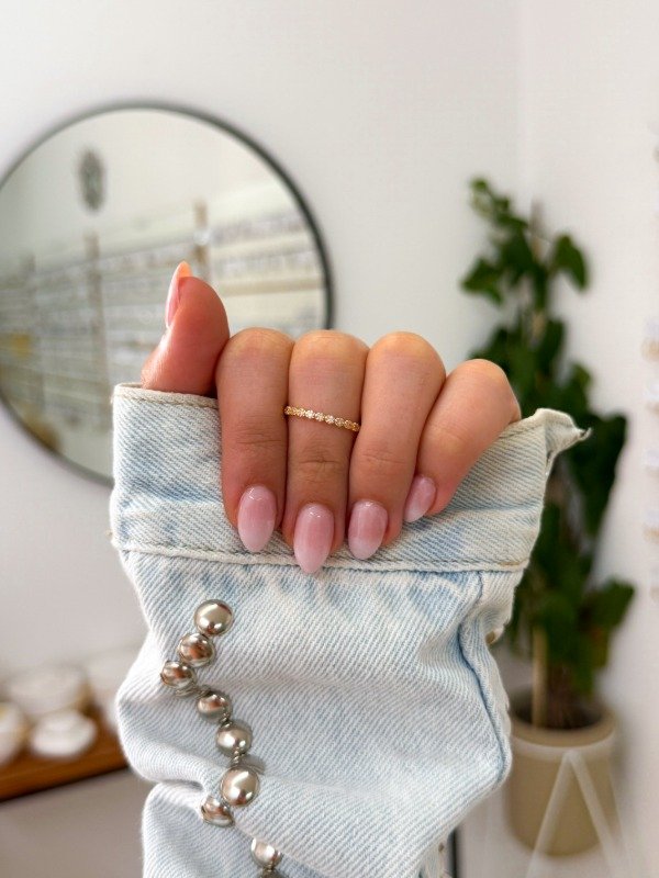 Producto - Anillo bañado en oro cúbics