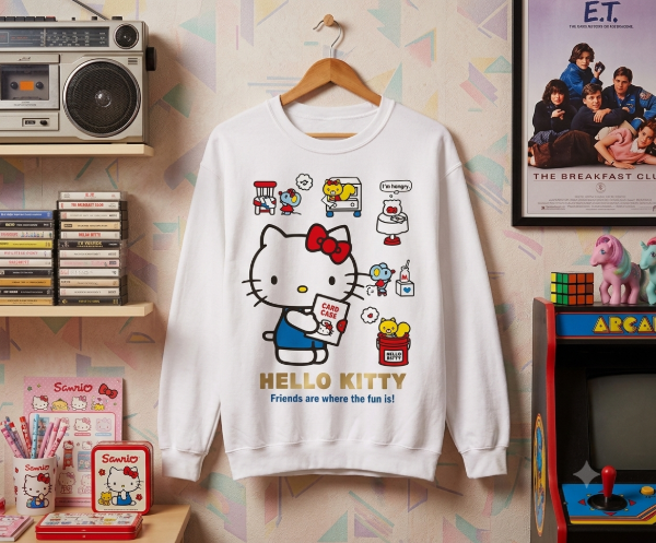 Producto - Buzo Frisa Hello Kitty Retro Blanco