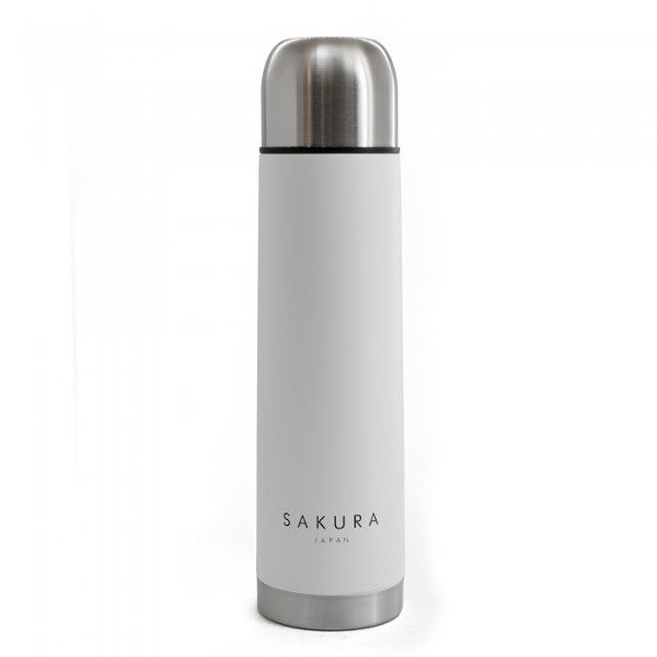 Producto - Termo Sakura Bullet Edition 0,5 Acero Inoxidable Color Blanco