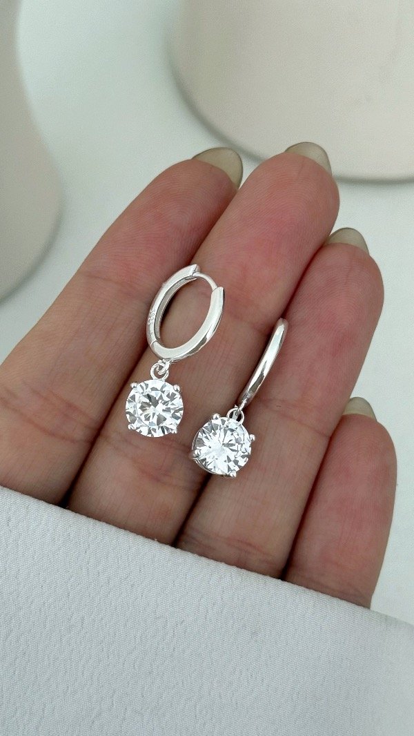 Producto - Argollas lisas 1,5cm dije cubic grande P925