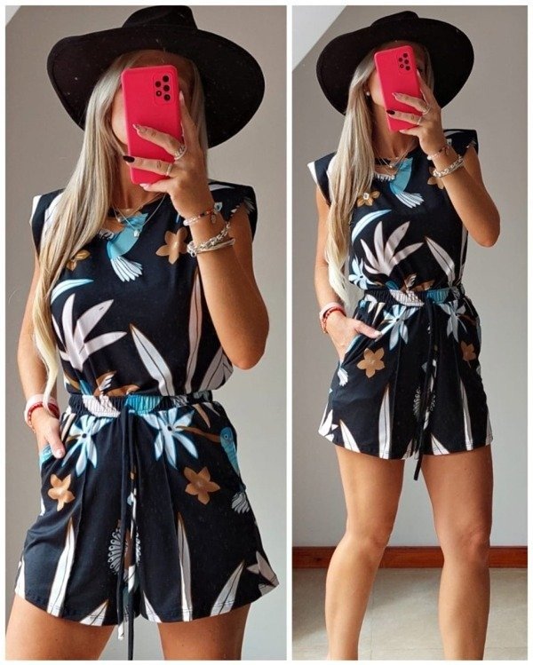 Producto - Short COLIBRÍ NEGRO