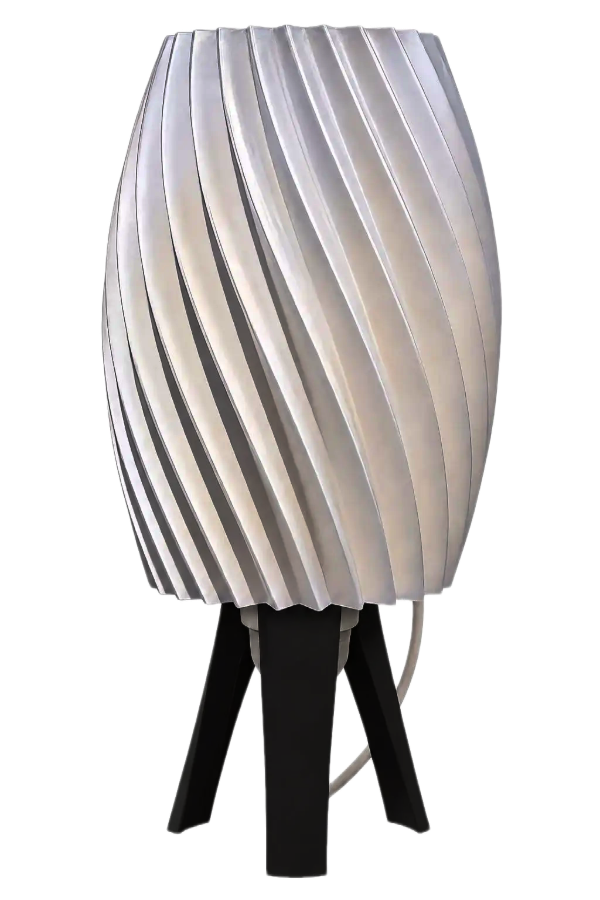 Producto - Lámpara Velador Lidia (27x17 cm) -Diseño Espiral Escultórico - 220 Volts - 4