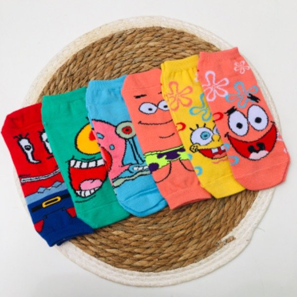 Producto - Pack X 6 Soquetes Comic Premium Bob Esponja