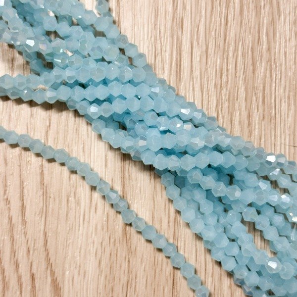 Producto - Tira de cristal Bicono Celeste (4mm)