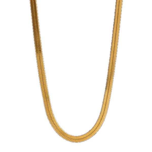 Producto - CADENA CLAPTON PLANA DORADA