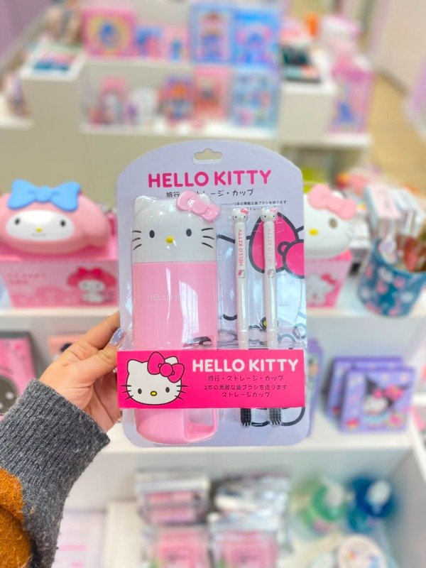 Producto - PORTA-CEPILLOS HELLO KITTY + 2 CEPILLOS ROSA - BALI