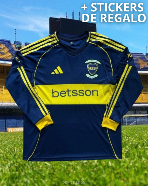 Producto - Remera Boca Juniors - Manga Larga Titular + Sticker de Regalo