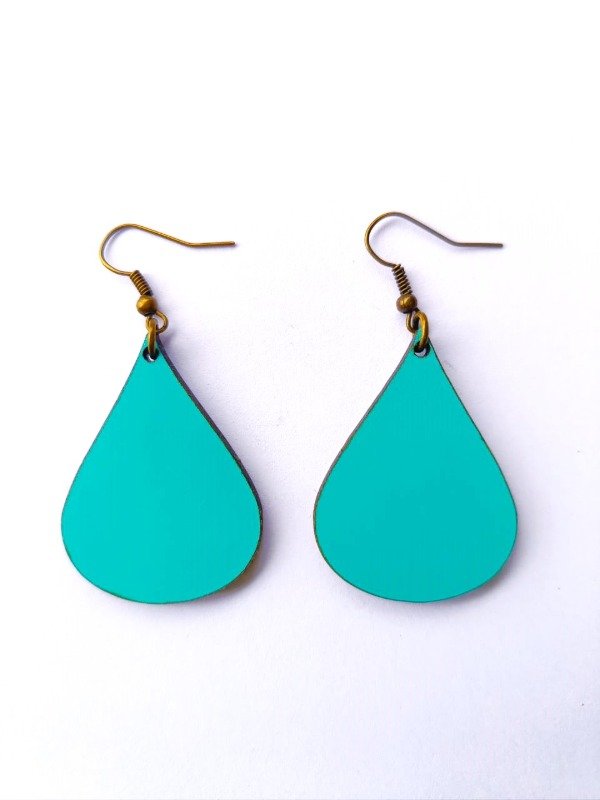 Producto - Aros Gota de Amor / Verde Aqua - 1