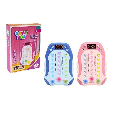 Producto - JUEGO DE RITMO GAME POP CON LUZ Y SONIDO A PILA EN CAJA 9.5X14CM