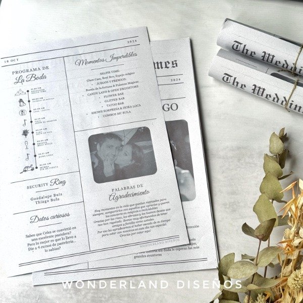 Producto - Pack 30 - Periodico de Boda / Diario de Evento - 8